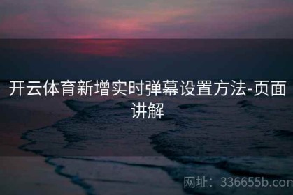 开云体育新增实时弹幕设置方法-页面讲解