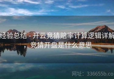 经验总结 - 开云竞猜赔率计算逻辑详解，竞猜开盘是什么意思