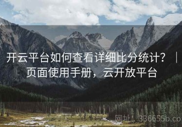 开云平台如何查看详细比分统计？｜页面使用手册，云开放平台