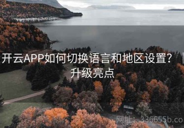 开云APP如何切换语言和地区设置？｜升级亮点